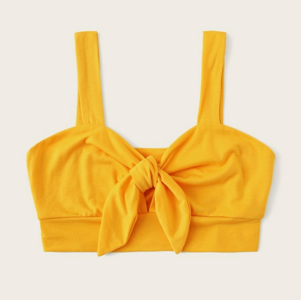 Bright Yellow Crop Top Sz M